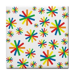 Celebrate Pattern Colorful Design Tile Coaster by Ravend