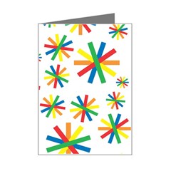 Celebrate Pattern Colorful Design Mini Greeting Card by Ravend