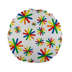 Celebrate Pattern Colorful Design Standard 15  Premium Round Cushions by Ravend