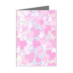 Valentine Background Hearts Bokeh Mini Greeting Card by Ravend