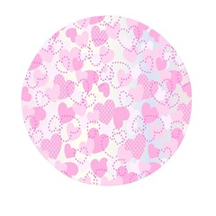 Valentine Background Hearts Bokeh Mini Round Pill Box by Ravend