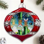 Cartoon Game Games Starry Night Doctor Who Van Gogh Parody Metal Snowflake And Bell Red Ornament Front