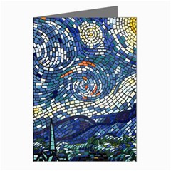 Mosaic Art Vincent Van Gogh Starry Night Greeting Cards (pkg Of 8) by Modalart