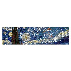 Mosaic Art Vincent Van Gogh Starry Night Oblong Satin Scarf (16  X 60 ) by Modalart