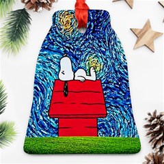 Cartoon Dog Starry Night Van Gogh Parody Ornament (bell) by Modalart