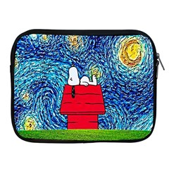 Cartoon Dog Starry Night Van Gogh Parody Apple Ipad 2/3/4 Zipper Cases by Modalart