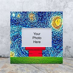 Cartoon Dog Starry Night Van Gogh Parody White Box Photo Frame 4  X 6  by Modalart