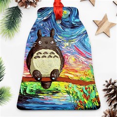 Totoro Starry Night Art Van Gogh Parody Bell Ornament (two Sides) by Modalart