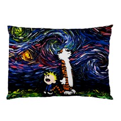 Cartoon Art Starry Night Van Gogh Pillow Case by Modalart