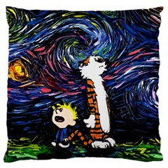 Cartoon Art Starry Night Van Gogh Large Cushion Case (one Side) by Modalart