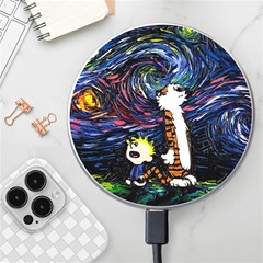 Cartoon Art Starry Night Van Gogh Wireless Fast Charger(white) by Modalart