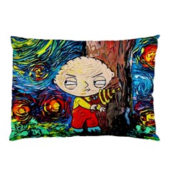 Cartoon Starry Night Vincent Van Gogh Pillow Case (two Sides) by Modalart