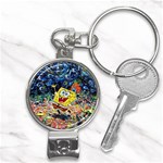 Art Cartoon Starry Night Van Gogh Nail Clippers Key Chain Front