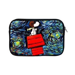 Dog Flying House Cartoon Starry Night Vincent Van Gogh Parody Apple Ipad Mini Zipper Cases by Modalart