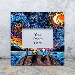 Cartoon Dog Vincent Van Gogh s Starry Night Parody White Box Photo Frame 4  X 6  by Modalart