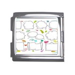 Set Chalk Out Chitchat Scribble Mega Link Italian Charm (18mm) Front