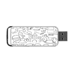 Baby Hand Sketch Drawn Toy Doodle Portable Usb Flash (two Sides) by Pakjumat