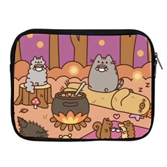 Pusheen Cute Fall The Cat Apple Ipad 2/3/4 Zipper Cases by Modalart