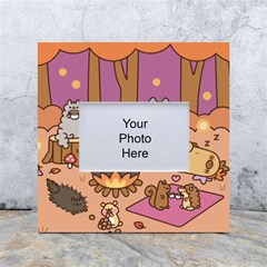 Pusheen Cute Fall The Cat White Box Photo Frame 4  X 6  by Modalart