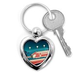 Bridge Transportation Train Toys Key Chain (Heart) Front