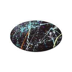 Abstract Colorful Texture Sticker (oval) by Bedest