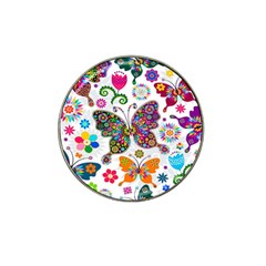 Butterflies Abstract Colorful Floral Flowers Vector Hat Clip Ball Marker (10 Pack) by Pakjumat