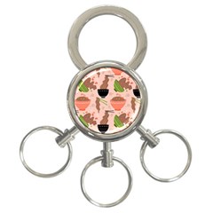 Japanese Street Food Soba Noodle In Bowl 3-ring Key Chain by Pakjumat