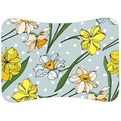 Narcissus Floral Botanical Flowers Velour Seat Head Rest Cushion by Pakjumat