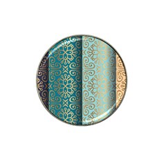 Gold Pattern Texture Golden Ornament Hat Clip Ball Marker by Pakjumat