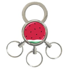 Minimalist Summer Watermelon Wallpaper 3-ring Key Chain by Pakjumat