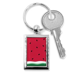 Minimalist Summer Watermelon Wallpaper Key Chain (rectangle) by Pakjumat