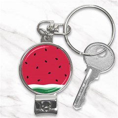 Minimalist Summer Watermelon Wallpaper Nail Clippers Key Chain by Pakjumat