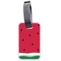 Minimalist Summer Watermelon Wallpaper Luggage Tag (two Sides) by Pakjumat