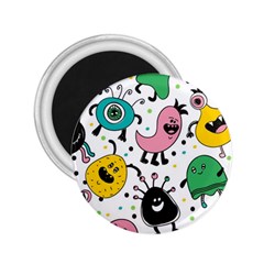 Funny Monster Pattern 2 25  Magnets by Pakjumat