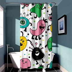 Funny Monster Pattern Shower Curtain 36  X 72  (stall)  by Pakjumat