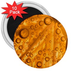 Lime Water Bubbles Macro Light Detail Background 3  Magnets (10 Pack)  by Pakjumat