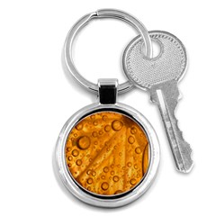 Lime Water Bubbles Macro Light Detail Background Key Chain (round) by Pakjumat