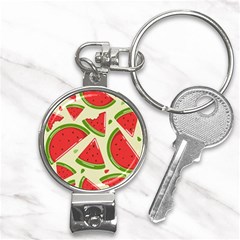 Cute Watermelon Seamless Pattern Nail Clippers Key Chain by Pakjumat