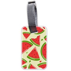 Cute Watermelon Seamless Pattern Luggage Tag (two Sides) by Pakjumat