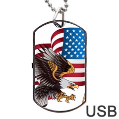 American Eagle Clip Art Dog Tag Usb Flash (one Side) by Maspions