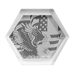 American Eagle Clip Art Hexagon Wood Jewelry Box Front