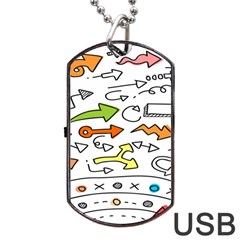 Desktop Pattern Art Graphic Design Dog Tag Usb Flash (two Sides) by Hannah976