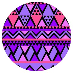 Seamless Purple Pink Pattern Round Trivet by Hannah976