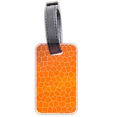 Orange Mosaic Structure Background Luggage Tag (two Sides) by Hannah976