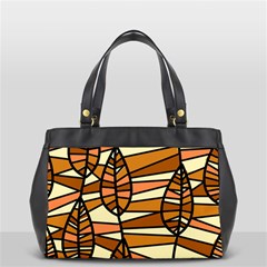 Autumn Leaf Mosaic Seamless Oversize Office Handbag (2 Sides) by Hannah976