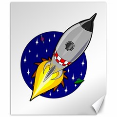 Rocket Ship Launch Vehicle Moon Canvas 20  X 24  by Sarkoni