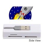 Rocket Ship Launch Vehicle Moon Memory Card Reader (Stick) Front