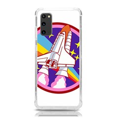 Badge Patch Pink Rainbow Rocket Samsung Galaxy S20 6 2 Inch Tpu Uv Case by Sarkoni