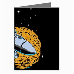 Astronaut Planet Space Science Greeting Card by Sarkoni