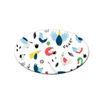 Vector Set Isolates With Cute Birds Scandinavian Style Sticker (Oval) Front